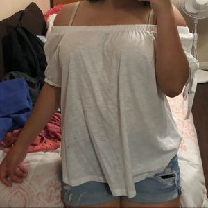 white off the shoulder top